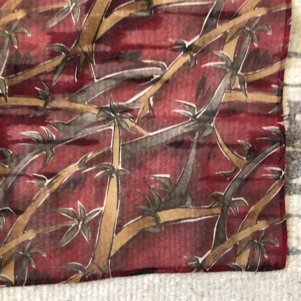 J. Garcia Art in Neckwear for Women Limited Edition Silk Sheer Square Scarf